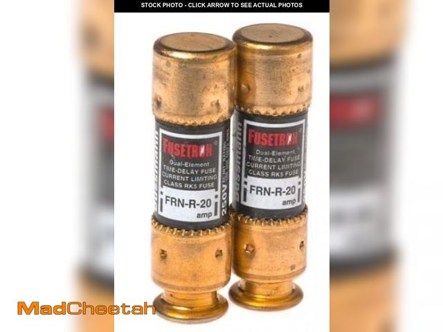 Lot 74-12061474 - Cooper Bussmann FRN Series 60 Amp Brass Time-Delay Fuse Cartridges (2-Pack) - UNUSED
