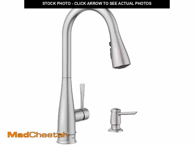 Lot 74-12832314 - Moen Birchfield Touchless Single-Handle Pull-Down Sprayer Kitchen Faucet in Spot Resist Stainless - ...