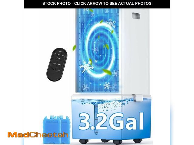 Lot 74-14601785 - COOLECH 4-IN-1 Portable Air Conditioners w/3.2-Gal Tank for 24H Cooling, 4 Wind Speeds &amp; 4 Modes...