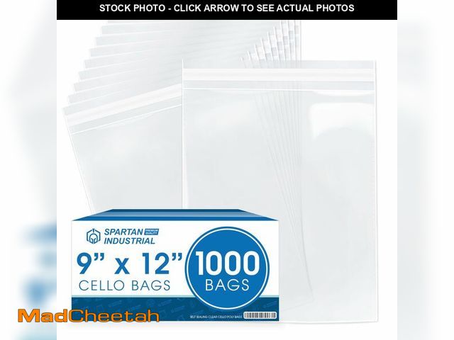 Lot 74-14472589 - 9" X 12" Self-Sealing Cellophane Bags (1000 Count) Clear Poly Packaging - UNUSED
