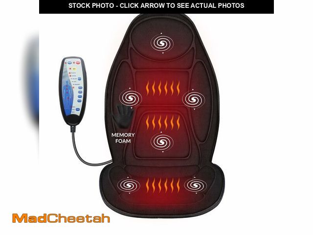 Lot 74-12459259 - Snailax Back Massager with Heat, Memory Foam Chair Massage Pad, 5 Massage Modes &amp; 2 Heat Setting...