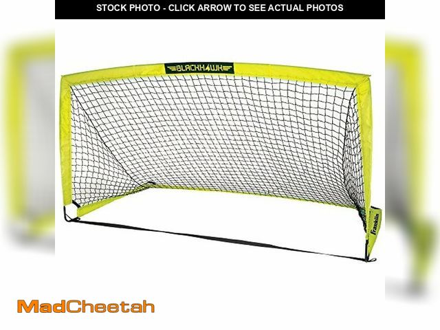Lot 74-12633025 - Franklin Sports Blackhawk Backyard Soccer Goal - Portable Kids Soccer Net - Pop Up Folding Indoor + ...