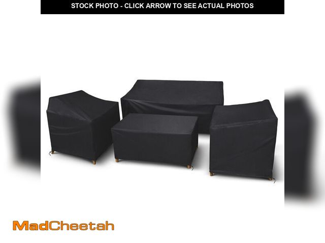 Lot 74-14272658 - STARTWO Patio Furniture Covers 4 Piece Set, Heavy Duty Waterproof Outdoor Furniture Cover 420D for R...