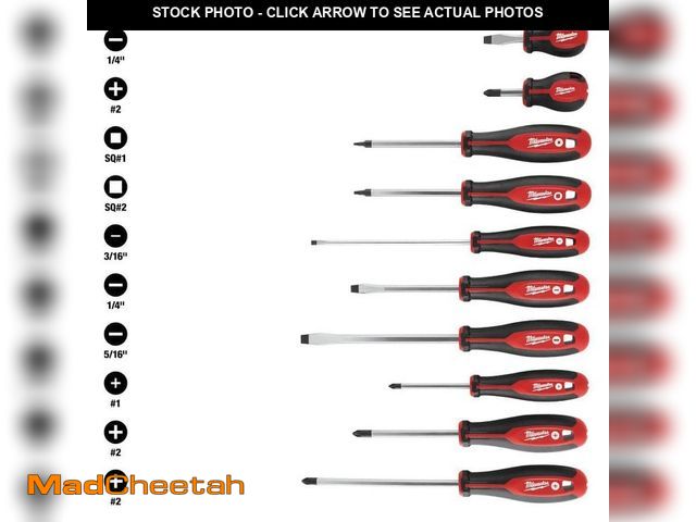 Lot 74-14468255 - Milwaukee Combination Screwdriver Set (10-Piece) 48-22-2710 - UNUSED