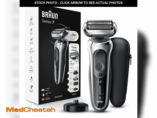 Lot 74-13826395 - Braun Series 7 7032cs Flex Electric Razor for Men, Wet &amp; Dry, Electric Razor, Rechargeable, Cord...