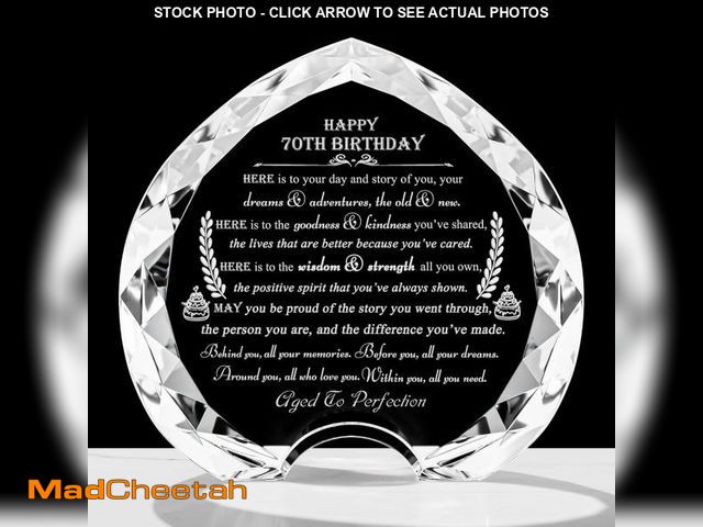 Lot 74-12322909 - 70th Birthday gifts for Women Men - Crystal Heart Gifts Personalized 1954 70 Year Old Birthday Prese...