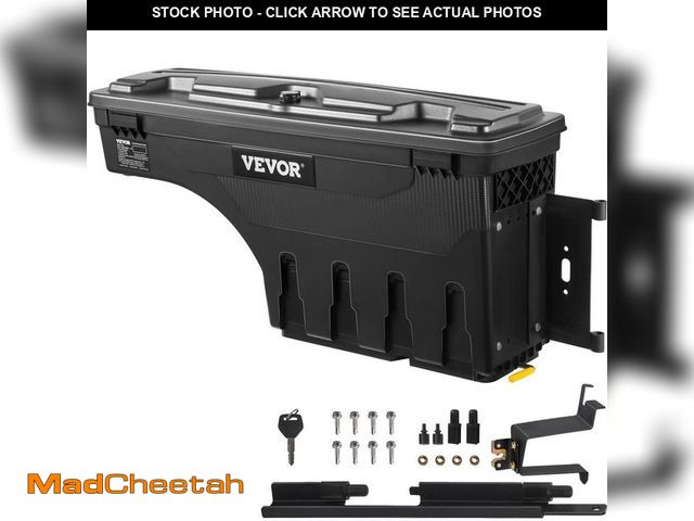 Lot 74-14256796 - VEVOR Passenger Side Truck Tool Box in ABS, 28 in. 6.6 Gal. Truck Bed Box for Silverado 1500 GMC Sie...