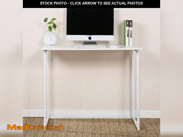 Lot 74-12420343 - Ktaxon Folding Writing Computer Desk Home Office Study PC Writing Table White - UNUSED