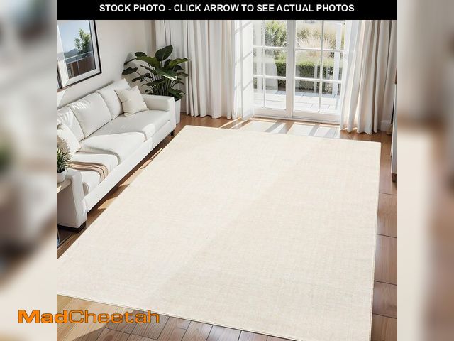 Lot 74-13041380 - GarveeHome Washable Rugs 5x7 Rug for Living Room, Modern Solid Rug with Non Slip Backing, Plain Rug ...