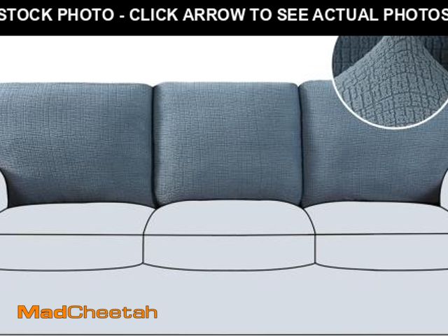 Lot 74-11906960 - H.VERSAILTEX Jacquard Individual Couch Cushion Covers Stretch Sofa Covers for 3 Cushion Couch Anti-S...