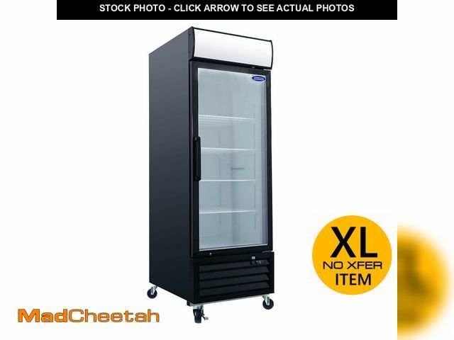 Lot 74-13789224 - mikibama Glass Door Merchandiser Freezer, 19.3 Cu.ft Swing Door Commercial Reach-In Display Refriger...