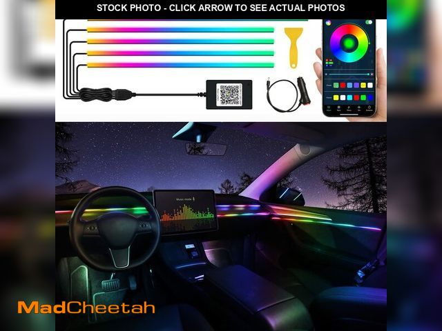 Lot 74-14294121 - Acrylic Interior Car LED Strip Light with Wireless APP, RGB Dreamcolor 5 in 1 Ambient Lighting Kits,...