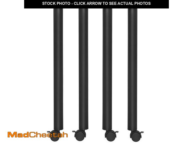 Lot 74-12161265 - Kee Post Table Leg with Casters (Set of 4)- Black - Regency MTBC28BK - UNUSED