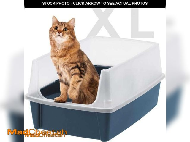 Lot 74-12046508 - IRIS USA XX-Large Cat Litter Box, Open Top Extra Large Litter Box for Big Cats and Multi-Cat Househo...