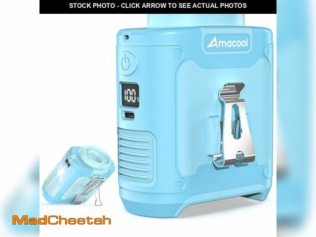 Lot 74-14330940 - AMACOOL Portable Waist Fan Clip On, Gifts for Men Dad Husband, 10000mAh Rechargeable Wearable Shirt ...