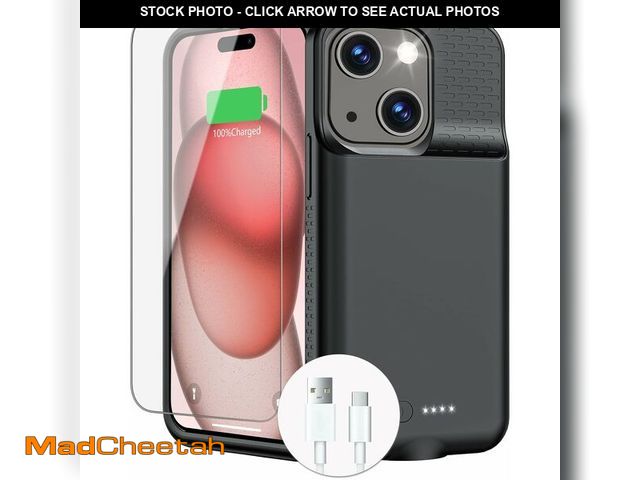 Lot 74-10901146 - GIN FOXI 15W Fast Charging Battery Case for iPhone 15/15 Pro, Ultra-Slim Lightweight Powerful 7000mA...