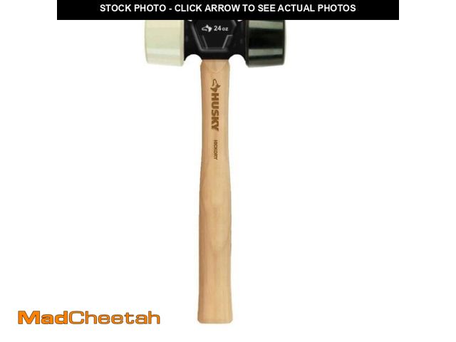 Lot 74-12663480 - Husky 24 oz. Hickory 2-Sided Soft Face Mallet - USED