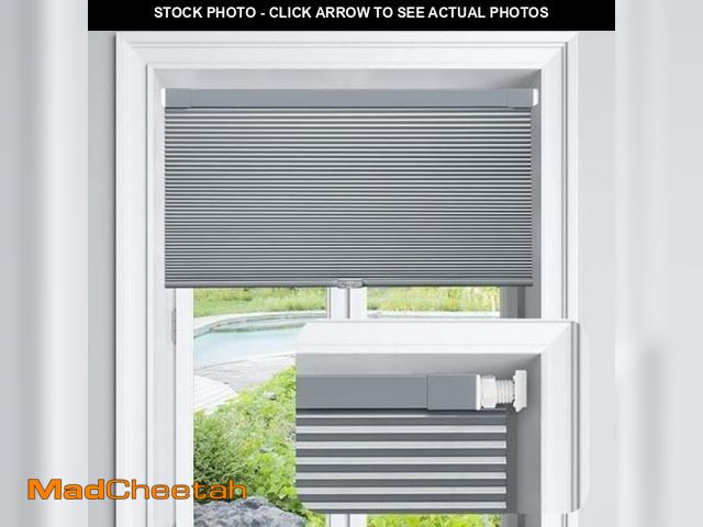 Lot 74-12143764 - LazBlinds Cordless Cellular Shades  No Tools No Drill Blackout Honeycomb Shades Pleated Blinds for W...