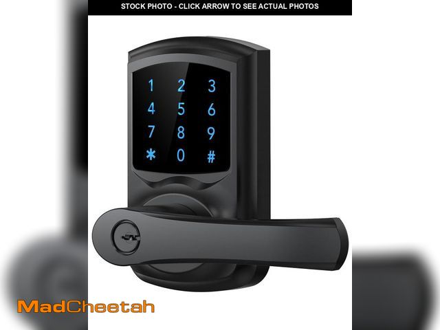 Lot 74-12216591 - HIDALIFE Keyless Entry Door Lock with Keypad and Handle for Front Doors, Touchscreen Deadbolt, Anti-...