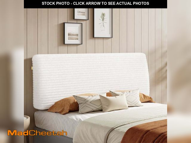 Lot 74-13642514 - (VERY DIRTY) Pinmoco 4.7" Upholstered Foam Headboard Queen Bed, Height Adjustable and Ergonomic Head...