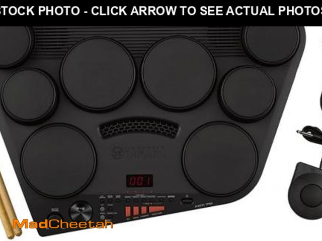 Lot 74-12169604 - Yamaha DD75 Portable Digital Drums with 2 Pedals, Drumsticks and PA130 Power Adapter - UNUSED