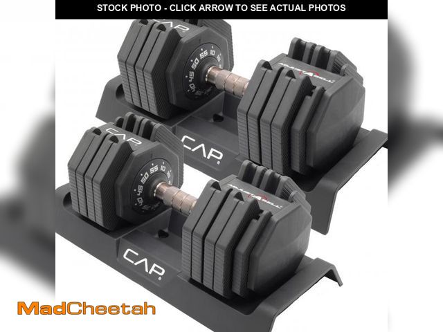 Lot 74-12152679 - *SEE DETAILS* CAP Barbell 55 lb Pair of Adjustable Dumbbells with Full Rotation Copper Handle *SEE D...