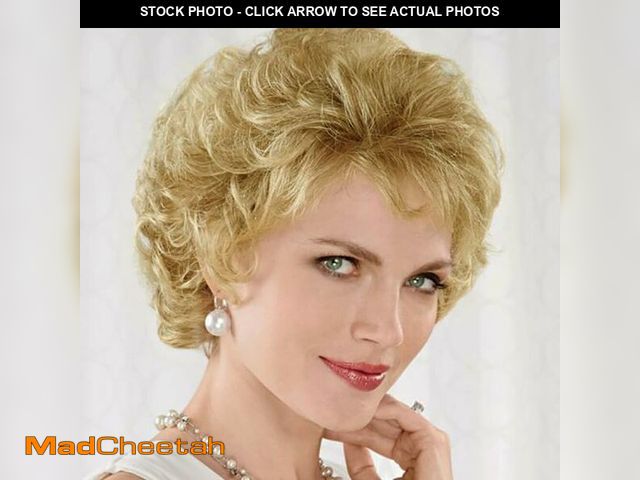 Lot 74-14264896 - Baruisi Short Fluffy Blonde Wigs for Women Natural Looking Synthetic Short Curly Cosplay Hair Wig - ...