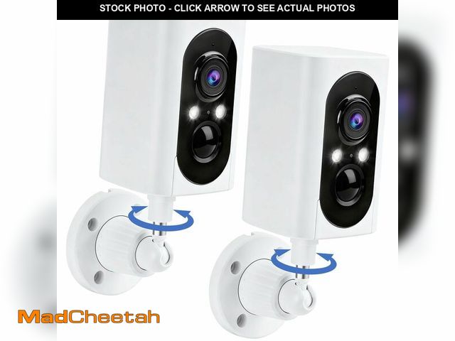 Lot 74-13719534 - Security Cameras Wireless Outdoor 355ÃÂ° Pan Rotating 2K Color Night Vision Cameras for Home Securi...