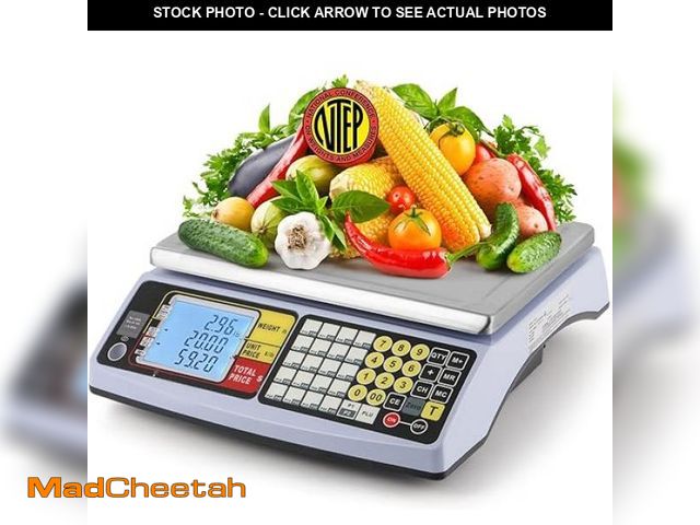 Lot 74-12367416 - (MISSING CHARGER) Bonvoisin Price Computing Scale 66 lb Commercial Food Produce Scale for Farmers Ma...