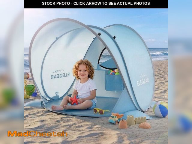 Lot 74-14475268 - Elegear CumbreXÃ¢âÂ¢ Pop Up Baby Beach Tent with Mini Canopy 1S Setup, Blue - USED
