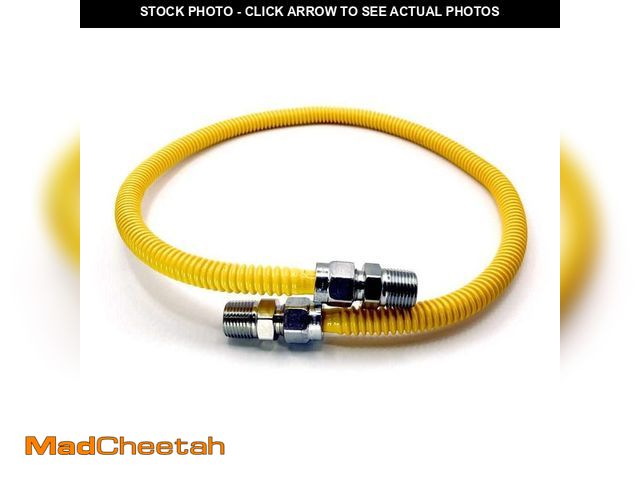 Lot 74-13051173 - Everbilt 1/2 in. MIP x 1/2 in. MIP x 36 in. Gas Connector (1/2 in. OD) (71,100 BTU) - UNUSED