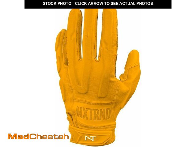 Lot 74-12801513 - Nxtrnd G3 Padded Football Gloves, Sticky Padded Receiver &amp; Lineman Gloves (Yellow, Large) - UNUS...