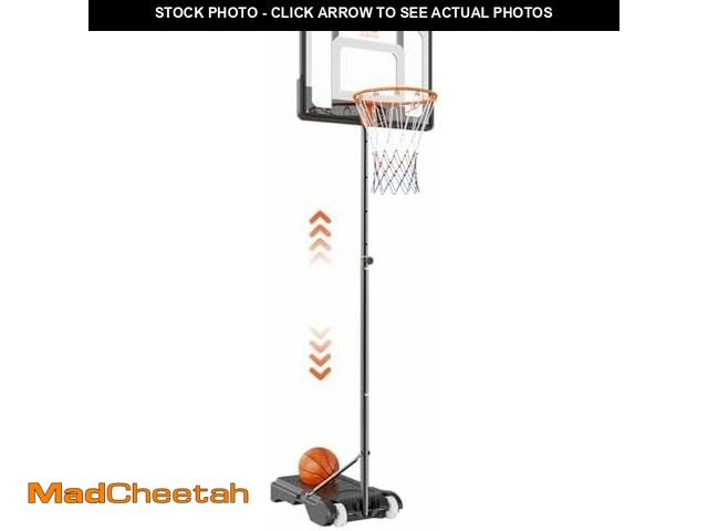 Lot 74-12665385 - VEVOR Basketball Hoop, 32 inch Basketball Hoops Goal, 5-7 ft Adjustable Height Portable Backboard Ho...