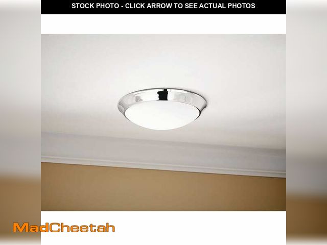 Lot 74-14222903 - Hampton Bay Chelwood 13 in. Chrome Selectable LED Flush Mount - UNUSED