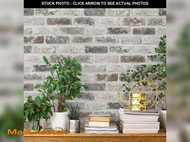 Lot 74-12436793 - Guvana 17.3"472.4" Brick Peel and Stick Contact Paper - Brown/Grey Self Adhesive 3D Textured Wallpap...