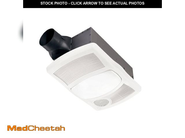 Lot 74-13822555 - Broan-NuTone 110 CFM Ceiling Bathroom Exhaust Fan with Light and 1500-Watt Heater - USED