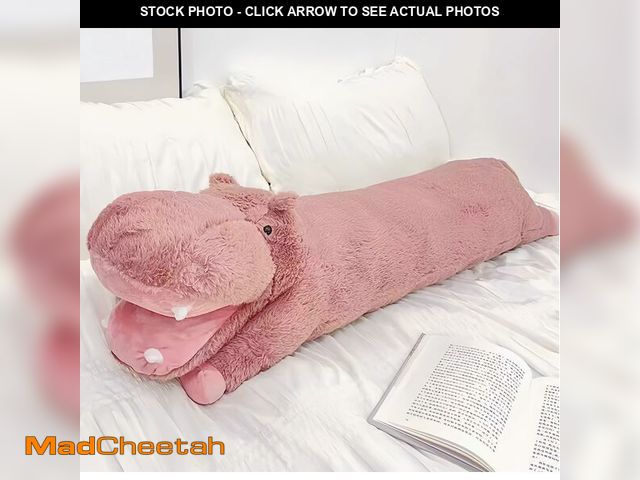 Lot 74-12716755 - Ryttir Snuggly Smile Hippo Stuffed Animal Body Pillow - 40" Hippopotamus Plush with Simulation Cheek...