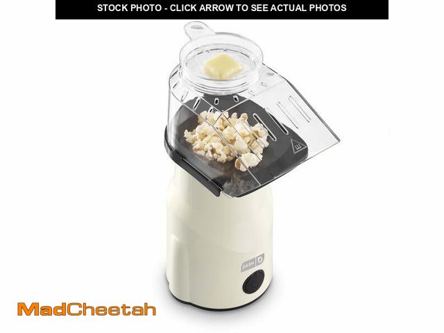 Lot 74-12885234 - Dash Hot Air Fresh Popcorn Popper with Butter Melting Tray, Compact, Cream - UNUSED