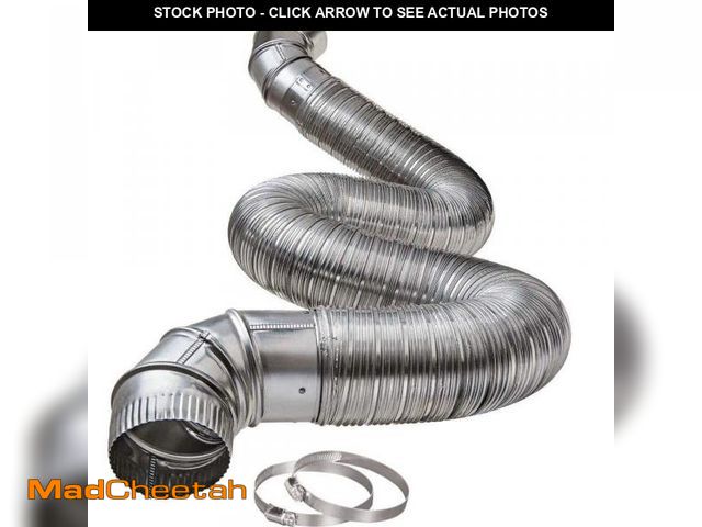 Lot 74-12519781 - (MISSING CLAMPS) Unbranded 8 ft. Complete Airtight Semi-Rigid Dryer Vent Hook Up Kit for 4 in. Duct ...