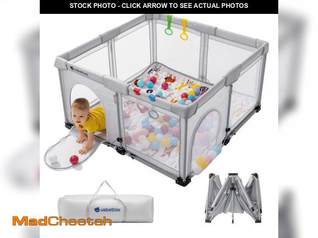 Lot 74-12516599 - usbettas Foldable Baby Playpen,Lighgtweight Playpen for Babies and Toddler,Kids Portable Play Pen wi...