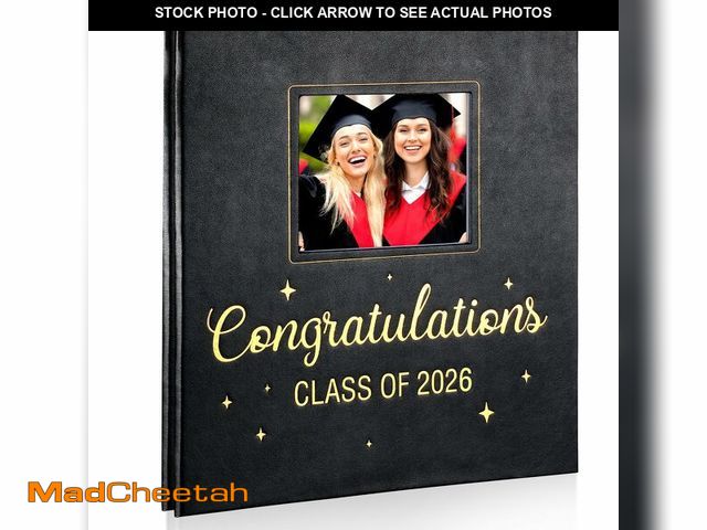Lot 74-14300728 - Pasimy Class of 2026 Graduation Album Self Adhesive Photo Scrapbook Congratulations 2026 Graduation ...