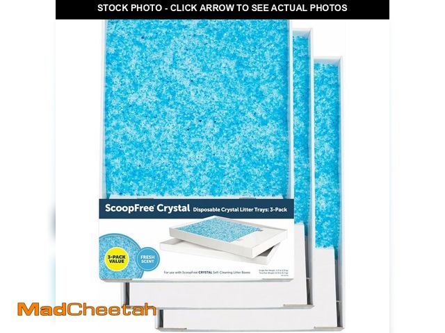Lot 74-14582060 - PetSafe ScoopFree Disposable Crystal Litter Tray, Fresh Scent, 3 Pack - UNUSED