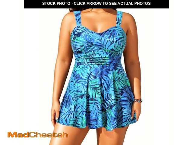 Lot 74-14144649 - Aqua Eve Plus Size Two Piece Swimsuits for Women Tankini Bathing Suits Flowy Swim Dress with Shorts ...