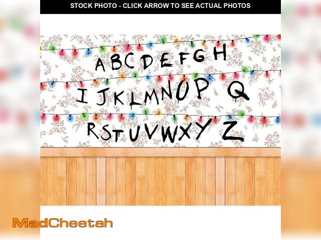 Lot 74-13719542 - SeekPro 7X5ft Party Photography Backdrop Rustic Alphabet Colorful Lights Background Kids Birthday Pa...