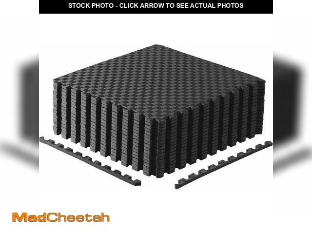 Lot 74-12828741 - CAP Barbell 1/2-Inch Interlocking EVA Foam Exercise Puzzle Mat Home Gym Flooring - 3 Pack | 24" x 24...