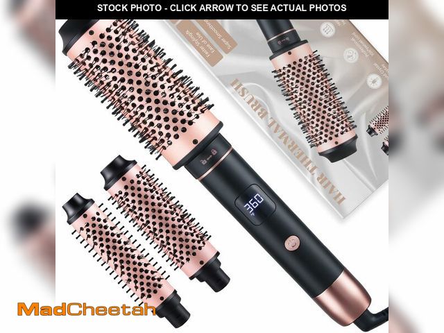 Lot 74-14429880 - NONK 3-in-1 Interchangeable Curling Iron &amp; Thermal Brush Set, 1.25Ã¢â¬Â 1.5Ã¢â¬Â 1.75Ã¢â¬Â...