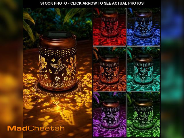 Lot 74-14213670 - Solar Lanterns Outdoor Waterproof Hummingbird Garden Decor, Birthday Gifts for Women Mom Grandma Sen...