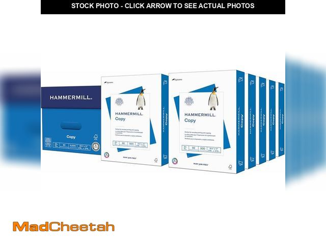 Lot 74-14612571 - Hammermill Printer Paper, 20 lb Copy Paper, 8.5 x 11 - 10 Ream (5,000 Sheets) - 92 Bright, Made in t...