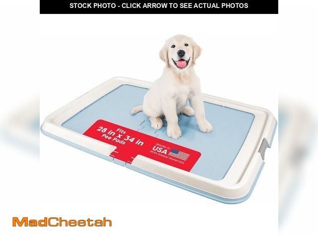 Lot 74-13733800 - IRIS USA Pee Pad Holder - for Large Sized Dog and Puppy Pee Pads, Secured Latches, Non-Skid Feet, Hi...