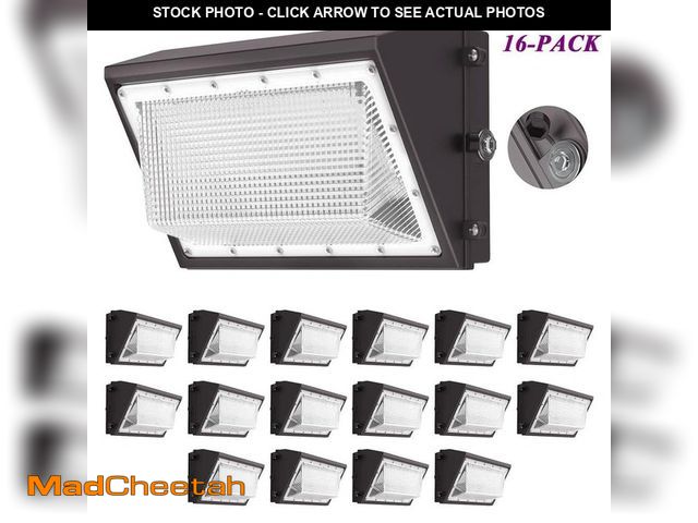 Lot 74-14222501 - AIKVSXER 1100W Equivalent 25600LM IP65 Outdoor Dusk to Dawn Bronze Integrated LED Wall Pack Light Se...